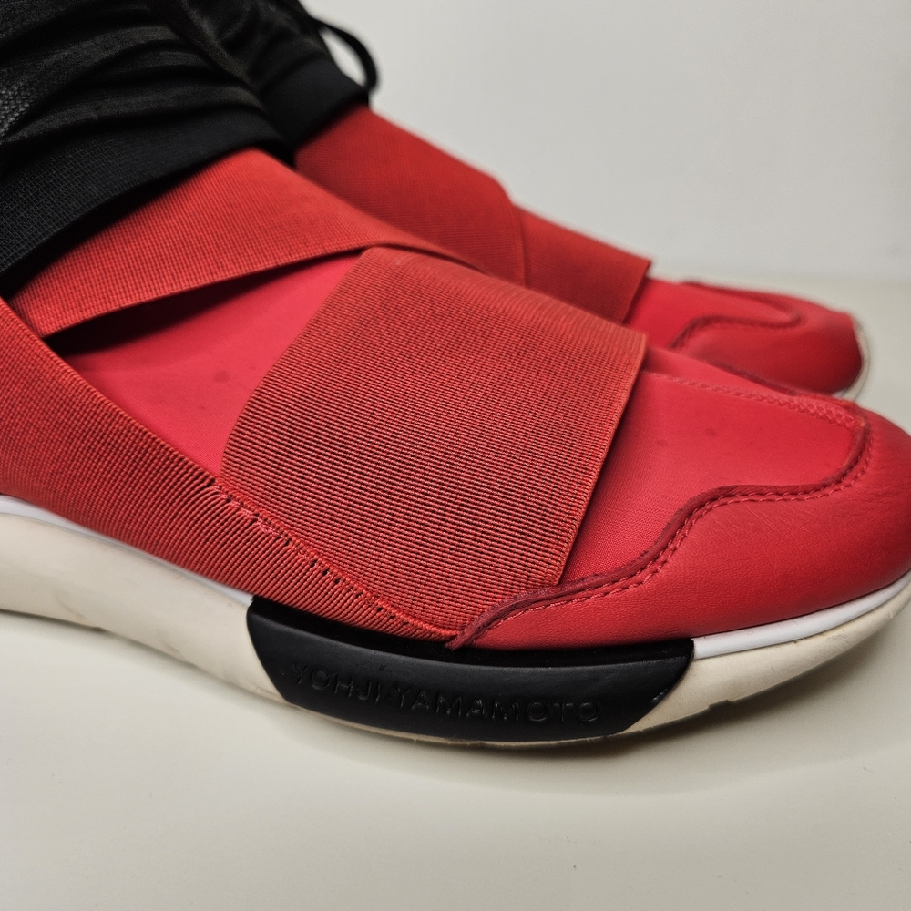 Adidas Y-3 Qasa High Red Black Men's Size 8.5 - Picture 3 of 9